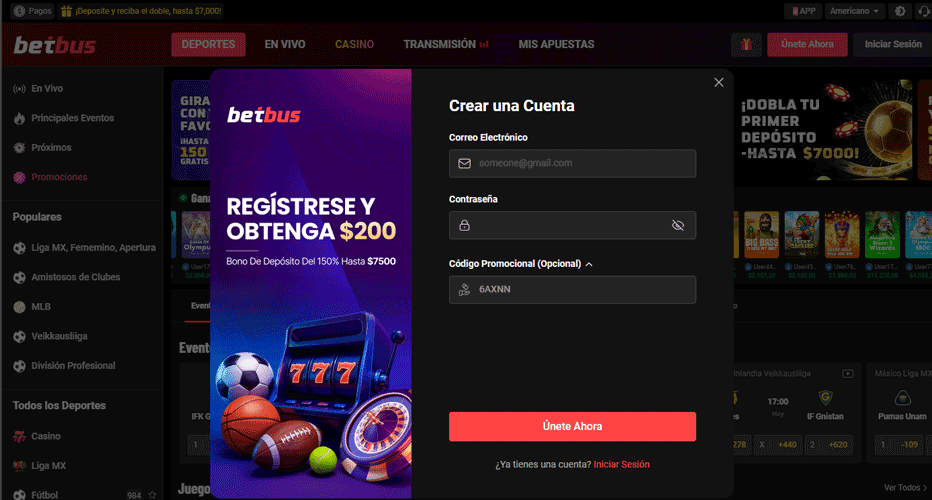 Betbus Mexico bono sin deposit - $200 MXN completamente gratis