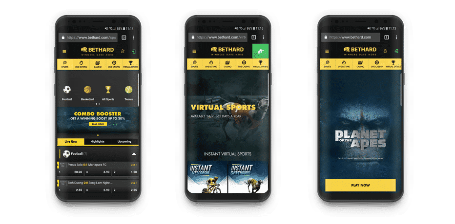bethard mobile casino and sport betting