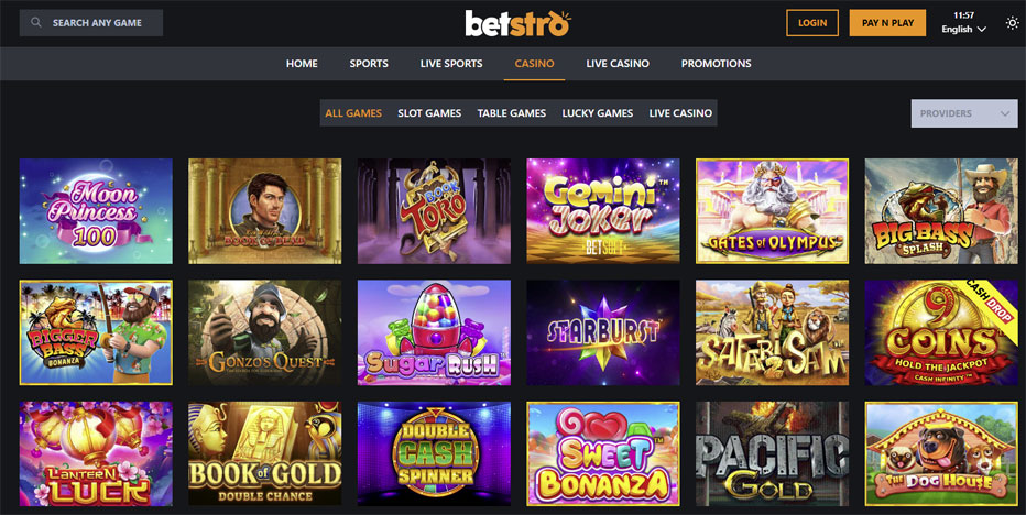 betstro casino games