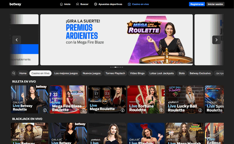 Betway Casino en Vivo