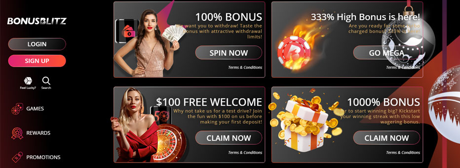 Bonus Blitz Casino $100 No Deposit Bonus Code