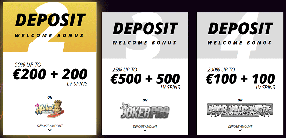 bonuses at lvbet casino