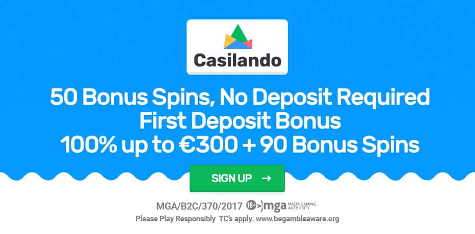 Claim 50 Book of Dead Free Spins at Casilando (No Deposit)