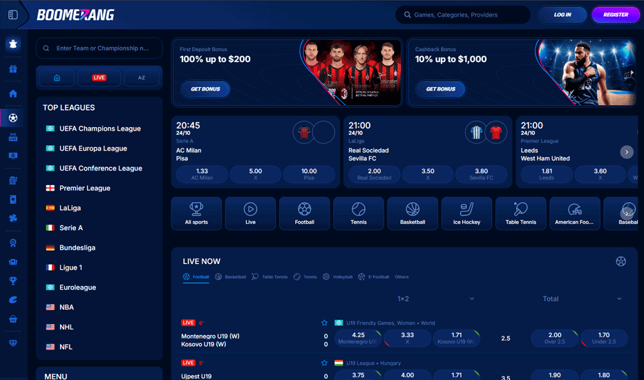 Sports Betting at Boomerang Bet Sports Betting at Boomerang Bet