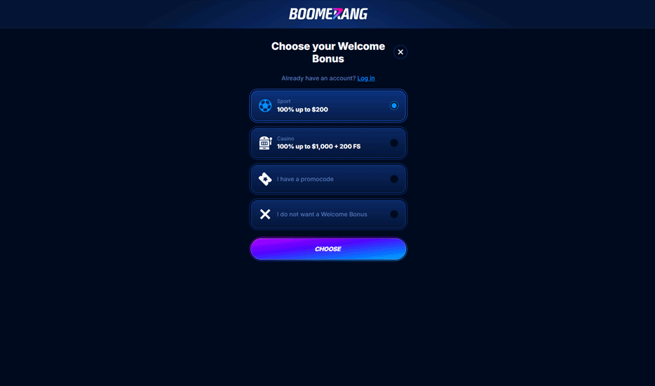 Boomerang Bet welcome bonus – up $1,000 and 200 free spins Boomerang Bet welcome bonus – up $1,000 and 200 free spins