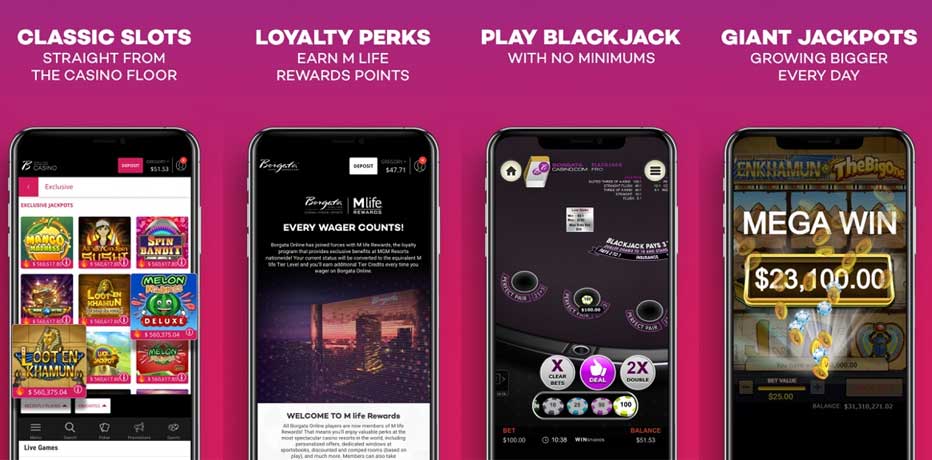 Borgata Casino Mobile App Design