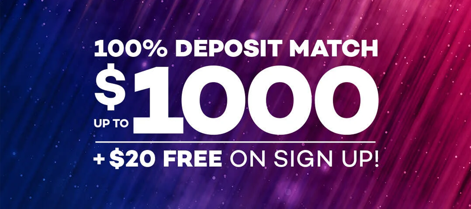 Borgata Casino - $20 No Deposit + a $1,000 Deposit Match Bonus