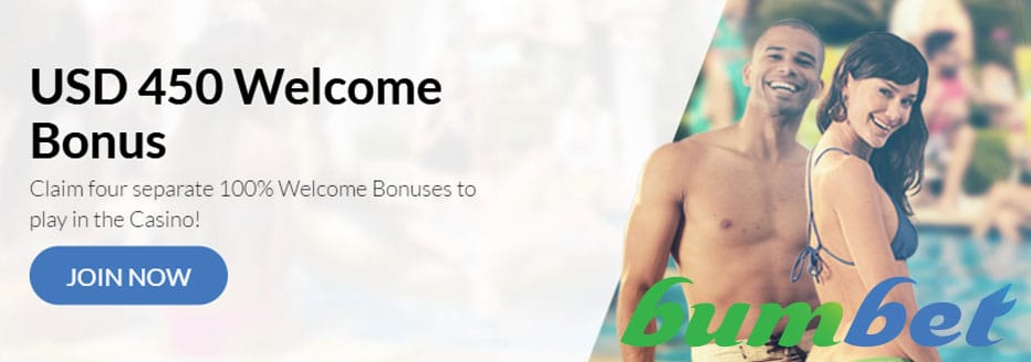 BumBet Casino Bonus - 450$ Bonus on Deposit
