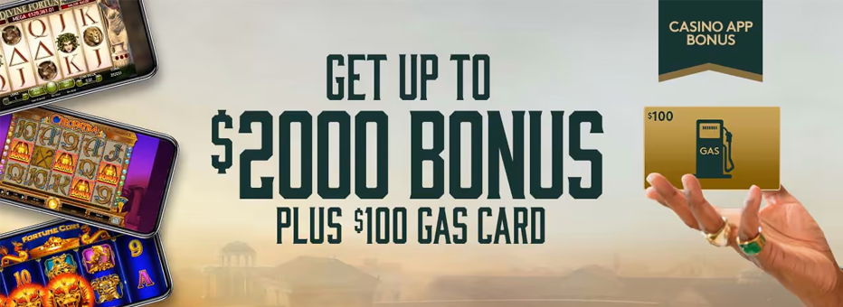 Caesars Casino App Bonus - $2000 + $100 Gas Card