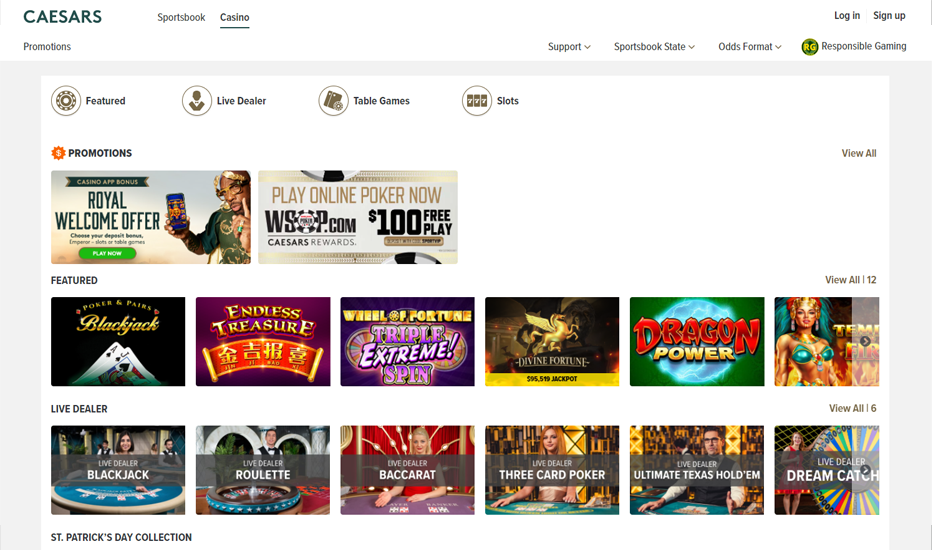 Caesars Casino Games