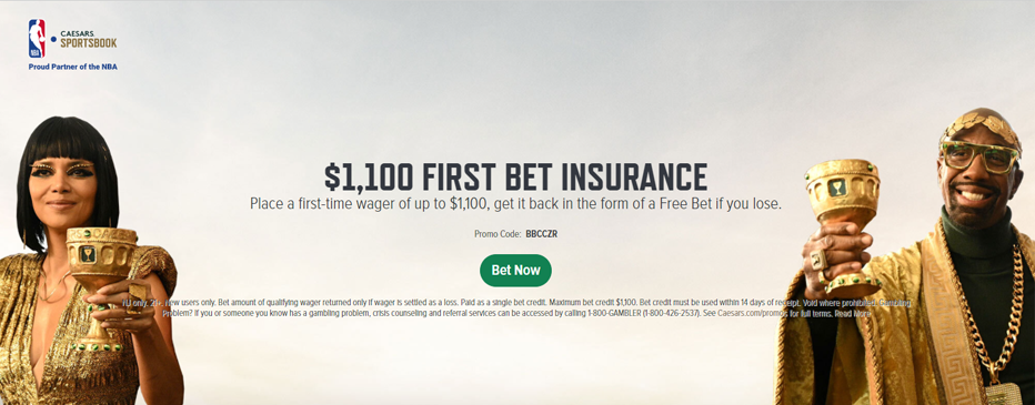Caesars Sportsbook NJ Promo Code - Claim $1,100 in Risk-Free Bets