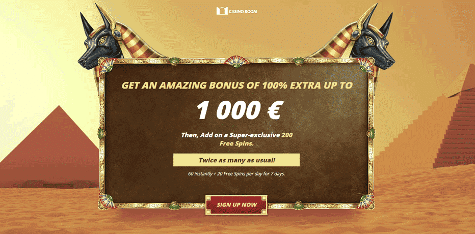 casino room bonus 200 free spins 1000 euro bonus