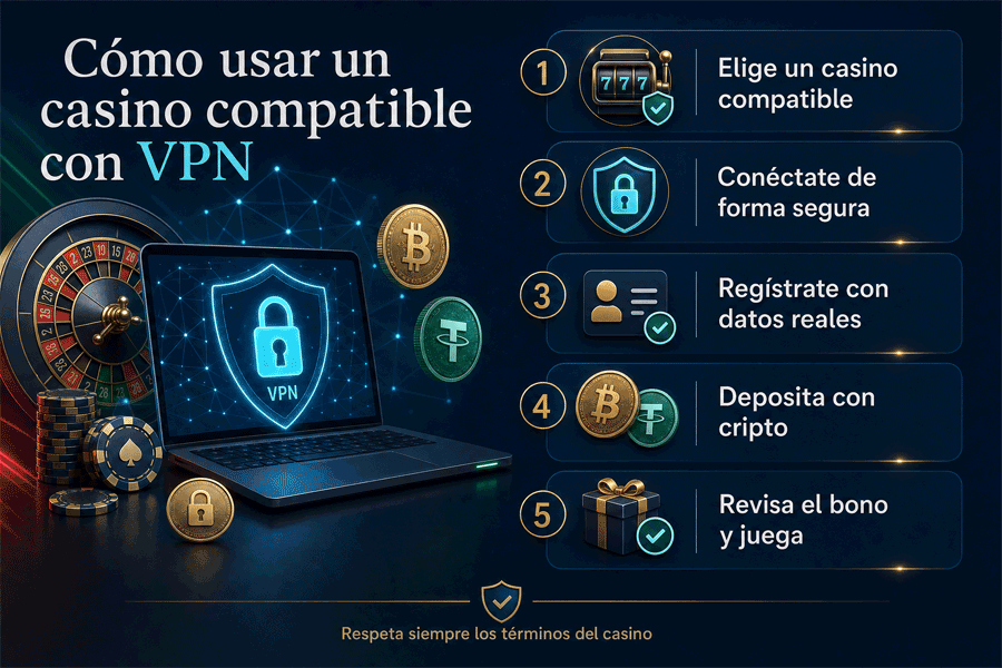 Cómo empezar en un casino compatible con VPN
