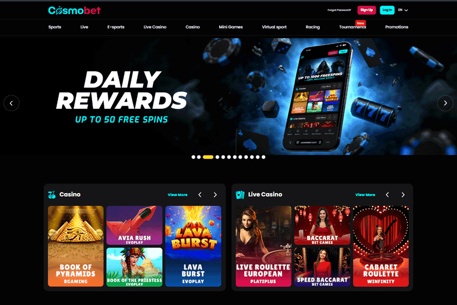 Cosmobet Casino - game selection Cosmobet Casino - game selection