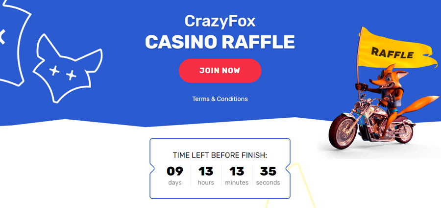 Crazy Fox Casino raffle - win up €1.000