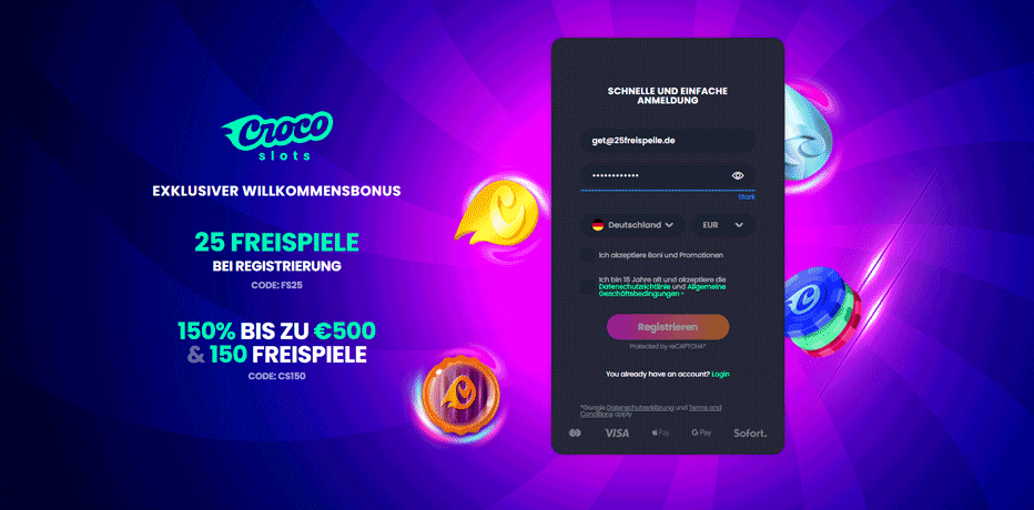 Crocoslots Bonus ohne Einzahlung – Sichere dir 25 Freispiele bei der Registrierung!