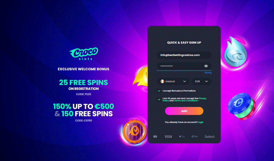 Crocoslots No Deposit Bonus – Claim 25 free spins on registration