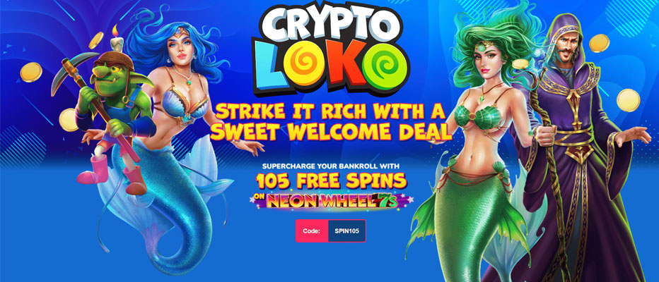 Crypto Loko Free Spins – Up 105 free spins on sign up
