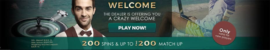 dealers casino welcome package new players