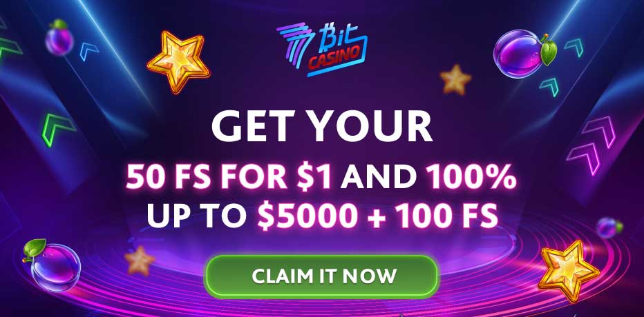 deposit $2 and get 50 free spins at 7bit Casino