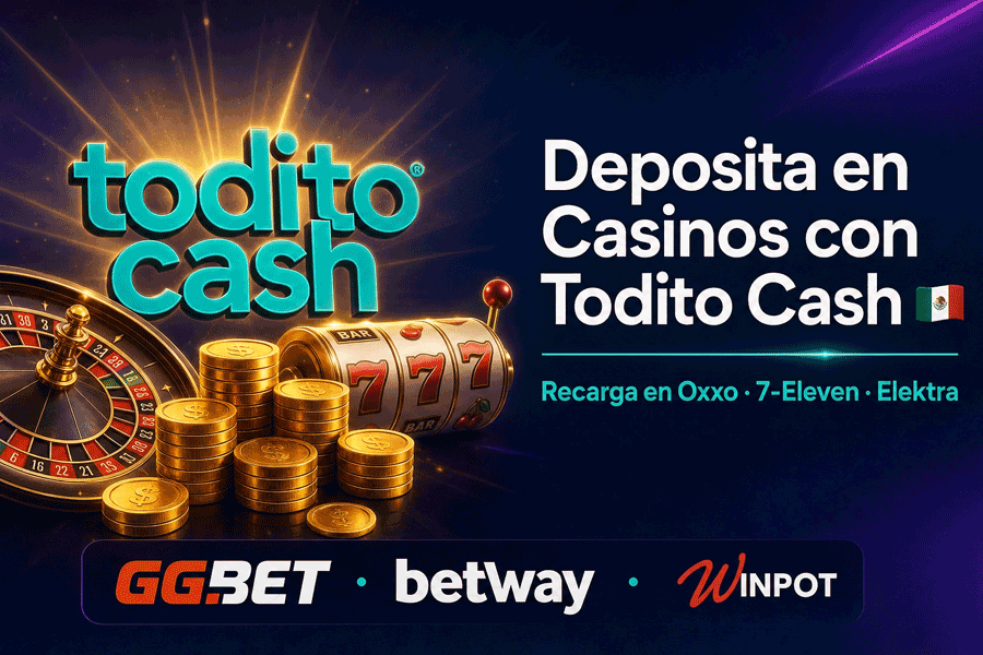 Los 3 mejores casinos con Todito Cash en México