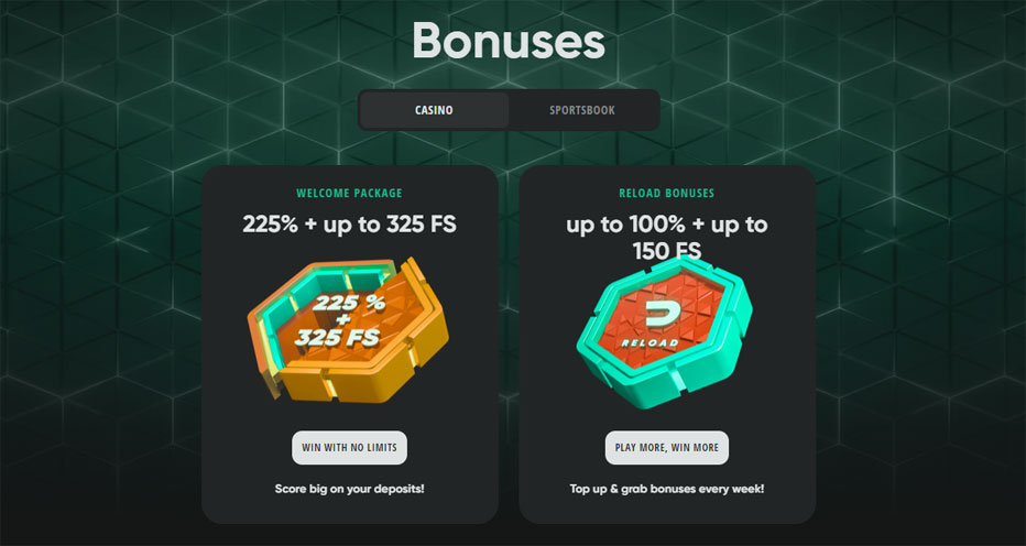 Drip Casino bonus