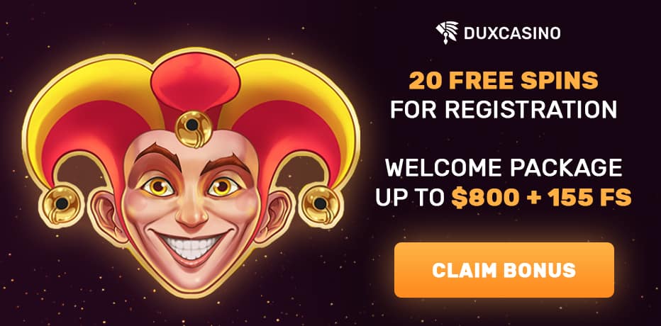 Dux Casino Canada - 20 No Deposit Free Spins on Fire Joker
