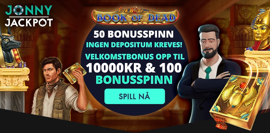 eksklusiv kasino bonus jonny jackpot casino 50 gratis spinn Book of dead