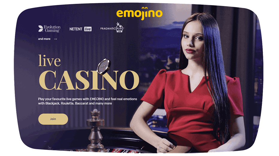 emojino Live-Casino und Live-Dealer-Spiele