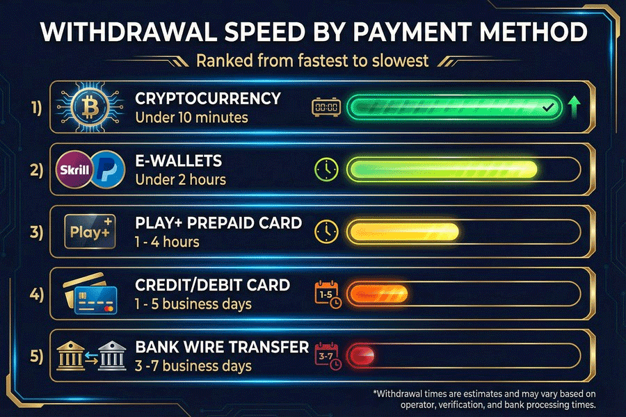 The fastest casino payment methods available globally The fastest casino payment methods available globally