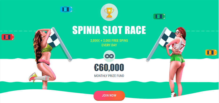 free spins at spinia casino every day