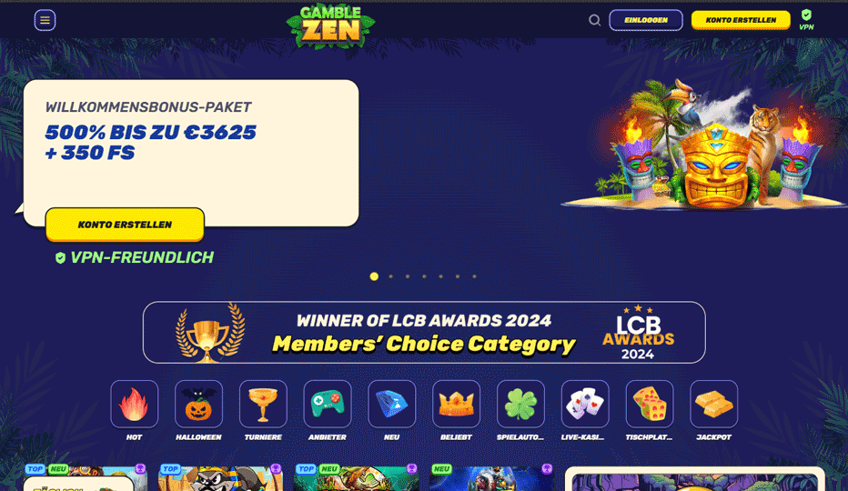 Gamblezen Willkommensbonus Deutschland – bis zu 3.625 € und 350 Freispiele