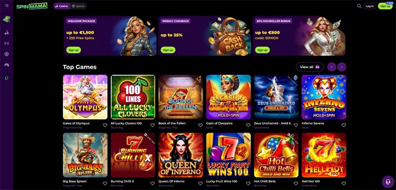 games you can play at spinmama casino