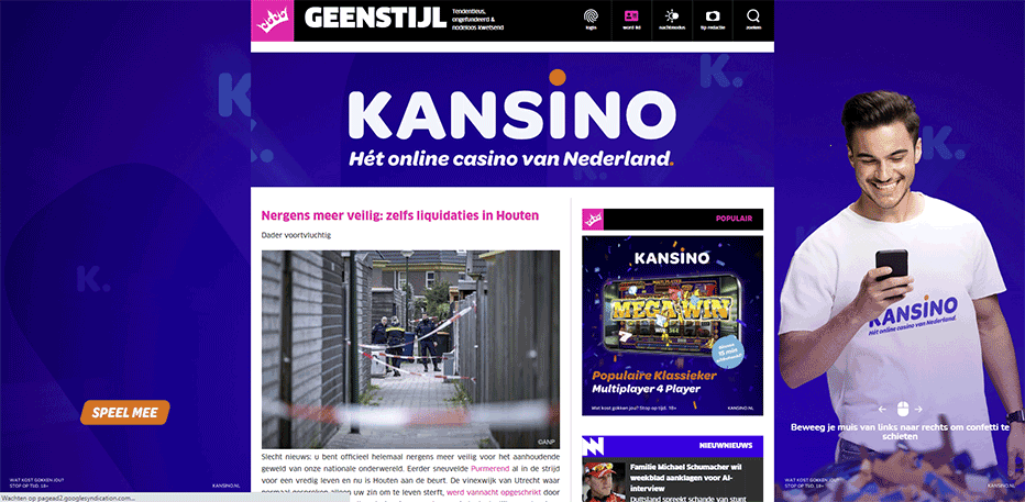geen reclame online casino meer op websites