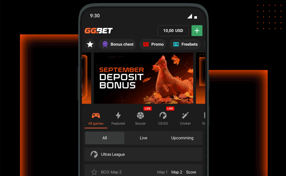 GG.BET App bonus - €5 freebet + 30 free spins