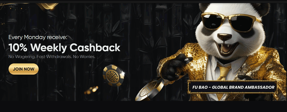 Get a 10% weekly cashback without wagering! Get a 10% weekly cashback without wagering!