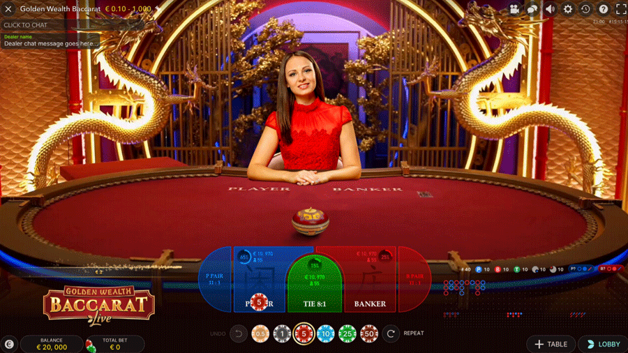 Place your bet - How to play Golden Wealth Baccarat?
