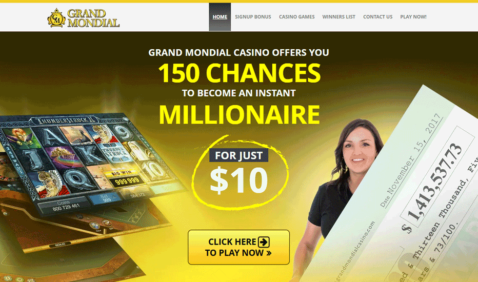 Grand Mondial $10 deposit bonus - 150 free spins on Mega Money Wheel Grand Mondial $10 deposit bonus - 150 free spins on Mega Money Wheel