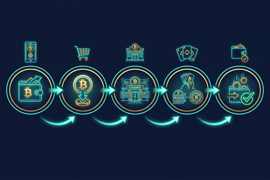 Hogyan fizess be Bitcoinnal egy online kaszinóba?