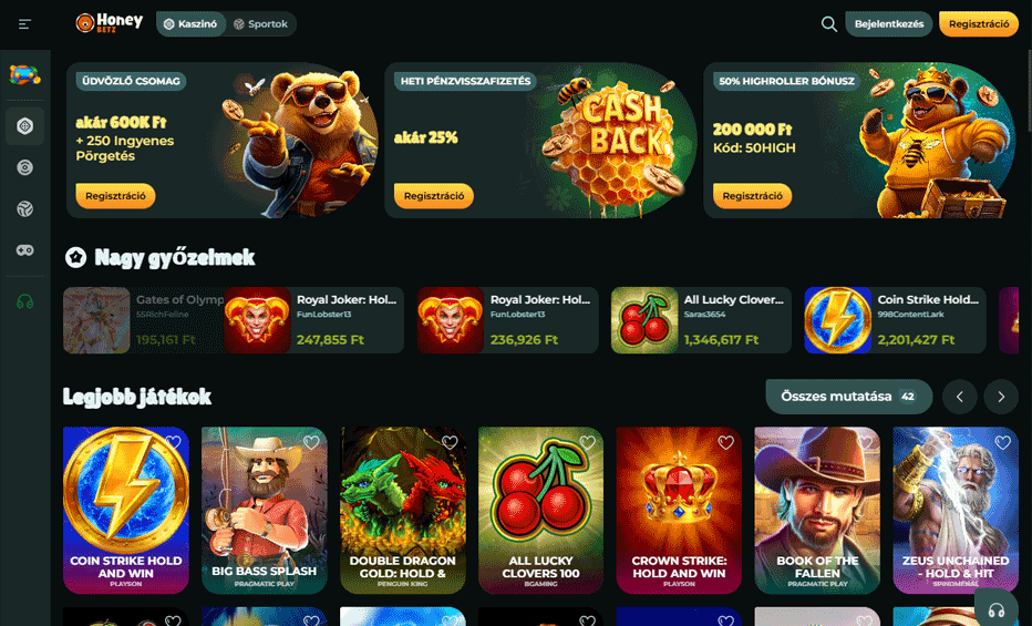A Honeybetz kaszinóról