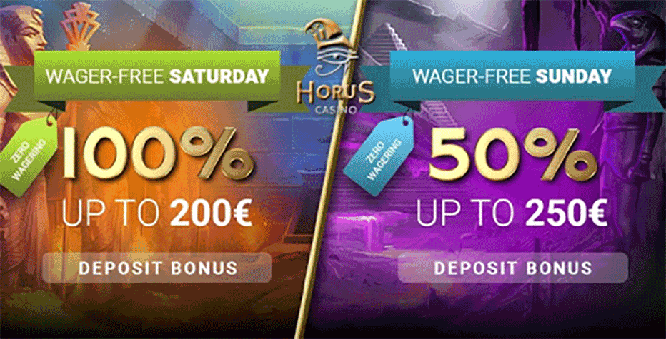 horus casino wager free bonus