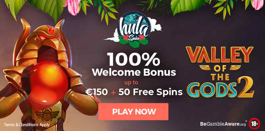 HulaSpin Casino - €150,- Bonus + 50 Free Spins