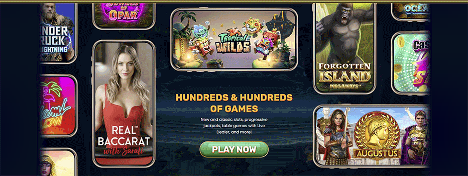 hundreds of mobile games available