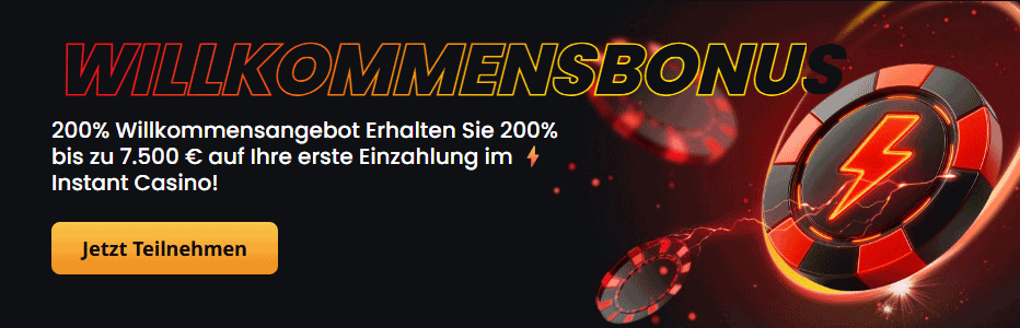 Instant Casino Willkommensbonus – 200 % bis zu 7.500 € oder 1 BTC sichern Instant Casino Willkommensbonus – 200 % bis zu 7.500 € oder 1 BTC sichern