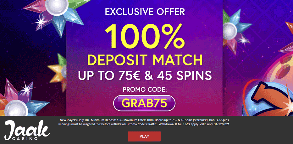 jaak casino bonus new players