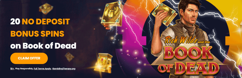 Jackpot Lounge no deposit bonus - 20 free spins on Book of Dead Jackpot Lounge no deposit bonus - 20 free spins on Book of Dead