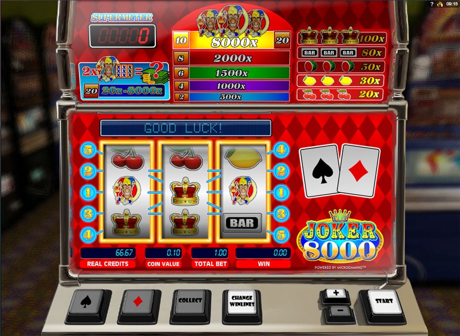 Klassiske spilleautomater - joker 8000