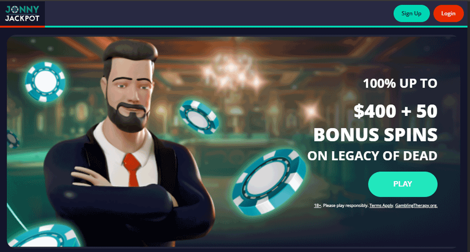 Jonny Jackpot welcome bonus – up to $1,000 in bonus funds + 100 free spins