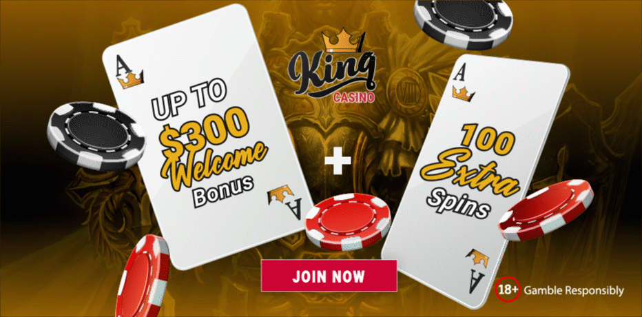 King Casino Bonus - €300 + 100 Free Spins