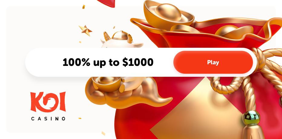 Koi Casino - NZ1,000 Bonus + 15% Cashback